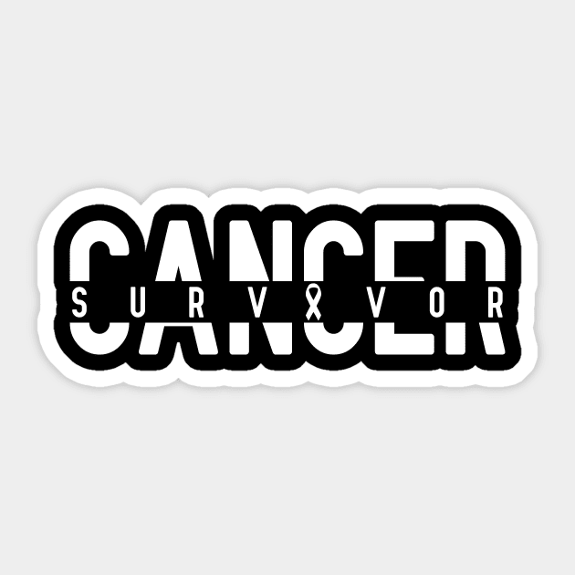 Lung Cancer Survivor - White Ribbon Sticker by jpmariano